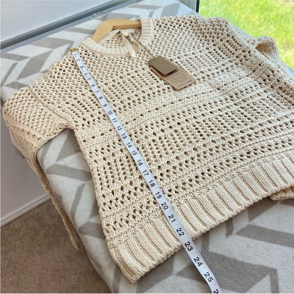 Faherty NWT Women's Whitecap Sweater Cream size Small - Picture 6 of 8